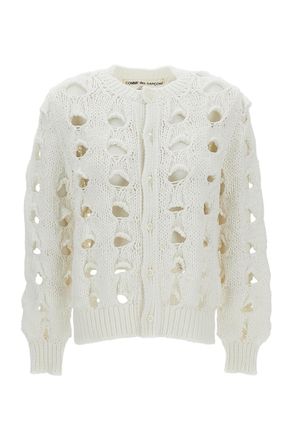 Comme Des Gar&ccedil;ons Cropped Openwork Cardigan