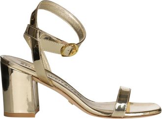 Stuart Weitzman Nearlybare High Heel Sandalen - Dames - Sandalen met hakken - Geel - 36 1/2 EU - Leer - Schoenen
