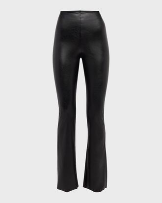 Commando Faux-Leather Flared Leggings
