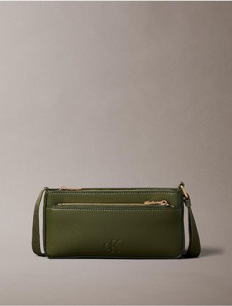 Calvin Klein Womens Ultralight Slim Phone Crossbody Bag - Green