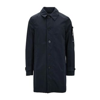 Peuterey Single-Breasted Coats, male, Blue, M, Garretson TL 03 Coat