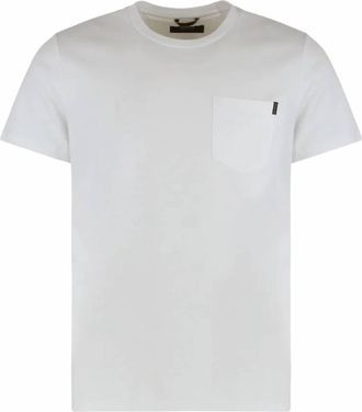 Moorer Mens Bruzio Crew Neck Short Sleeve T-Shirt In Ecru