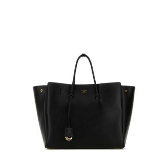 Balenciaga Black Leather Carry All Hampton Shopping Bag