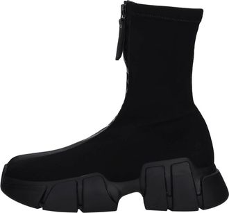 Vic Mati&eacute; Stoffen enkellaarzen - Dames - Enkellaarsjes - Zwart - 38 EU - Leer - Schoenen