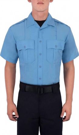 Blauer Short Sleeve Polyester Supershirt In Medium Blue