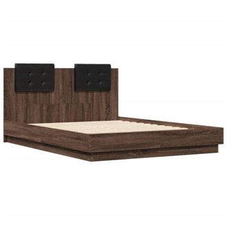 vidaXL Vidaxl - Cama Con Cabecero Madera De Ingenier&iacute;a Marr&oacute;n Roble 120x190 Cm