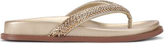 Kurt Geiger Womens Ryn Sandals - Gold Fabric - Size UK 7
