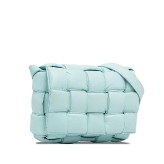Bottega Veneta Pre-owned Cross Body Bags, female, Blue, Size: ONE SIZE Pre-owned Leather Shoulder Bag
