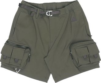 Nike Mens Nike x ACG Logo Lacing Waterproof Multiple Pockets Shorts Military Green DH8348-355