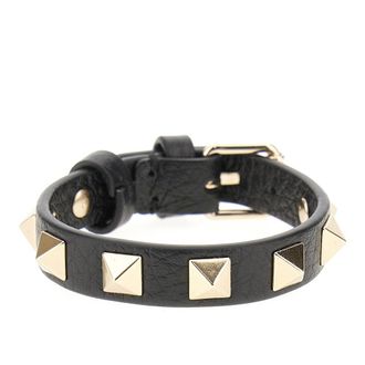 Valentino Garavani Rockstud leather bracelet Woman One Size