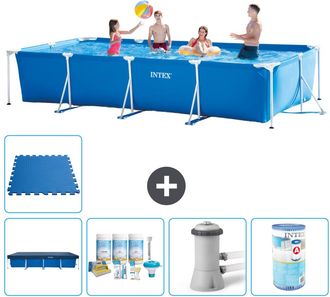 Intex Piscina Con Estructura Rectangular - 450x220x84 Cm - 7-piezas S30246
