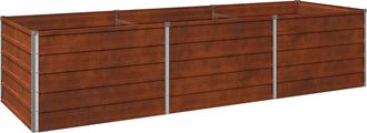 vidaXL Cama De Jard&iacute;n Elevada Oxidado 240 X 80 X 55 Cm Cart&oacute;n Vidaxl