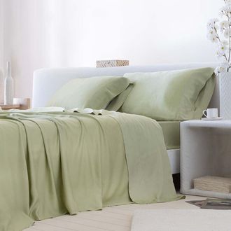 COTTON ARTEAN Juego de s&aacute;banas Bamb&uacute; 100% org&aacute;nico Verde 280x260 Cama de 200