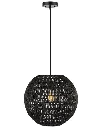 Jonathan Y Designs Jonathan Y Luna 15.75In Led Wicker Pendant