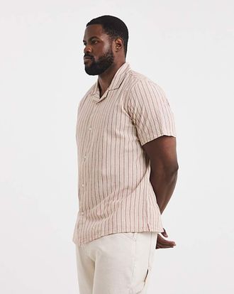 Jacamo Revere Collar Short Sleeve Shirt