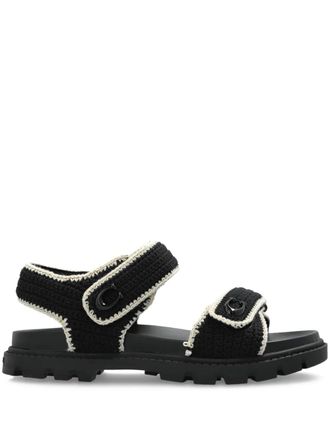 Coach Brynn crochet double-strap sandals - Black