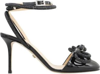 Mach & Mach Double Bow Strass Patent Leather Sandals, Brand Size 36.5 ( US Size 6.5 )