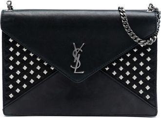 Saint Laurent Pre-owned Saint Laurent Quilted Lambskin Studded Monogram Gaby Shoulder Bag BC1668864A.1221