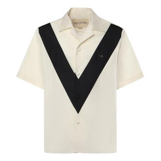 Valentino Garavani Short Sleeve Shirts, male, White, Size: XL Valentino Garavani Shirts White