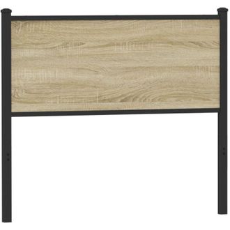 vidaXL Cabecero De Madera De Ingenier&iacute;a Y Acero Roble Sonoma 107 Cm Vidaxl