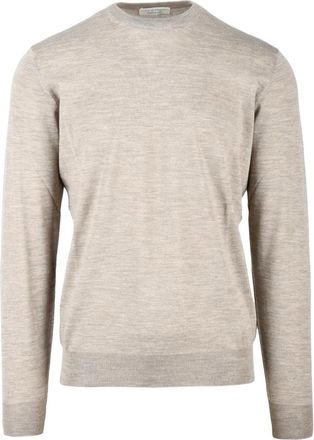 FILIPPO DE LAURENTIIS Round-neck Truien - Heren - Ronde hals truien - Beige - XL - Truien & Vesten