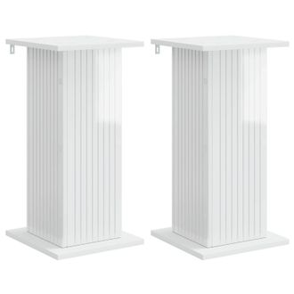 vidaXL Soporte De Plantas 2 Pcs Brillante 30,5 X 30 X 60,5 Cm Vidaxl