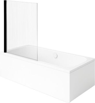 Villeroy & Boch Ba&ntilde;era Recta Villeroy & Boch Architectura 180 X 80 Cm Blanca + Mampara De Ba&ntilde;o Izquierda Aurys Raywall Cromado
