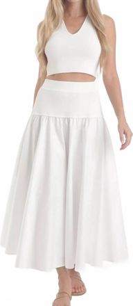 Karina Grimaldi Saira Knit Maxi Skirt In White