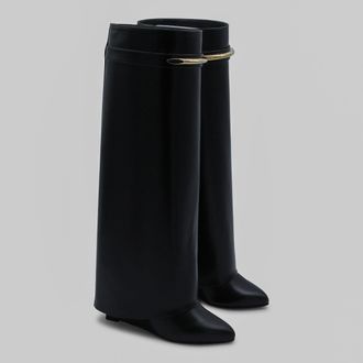Givenchy Womens Boots Black 100 % Le