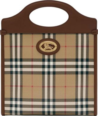 Burberry Beige Check Mini Tote