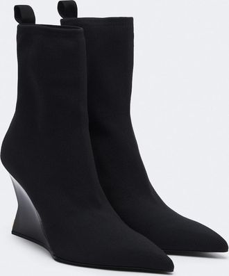 Balmain Knitted wedge ankle boots