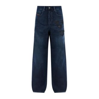 Diesel Loose-fit Jeans, male, Blue, Size: W29 L32 2001 D-Macro-S8 Jeans