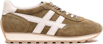 Hogan H701 Sneakers In Brown Suede