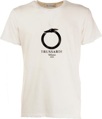 Trussardi EFFEN HEREN T-SHIRT MET KORTE MOUWEN EN RONDE HALS MET LOGOPRINT