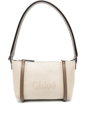 Chloé logo-jacquard shoulder bag - Neutrals