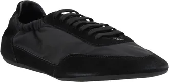 Prada Mens Collapse Sneakers Re-Nylon And Suede Nero Sole: Rubber