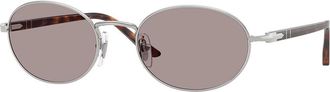 Persol PO1018S IDA 102153 Mens Sunglasses Silver Size 52