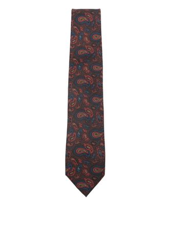 Errico Formicola paisley silk tie - Brown
