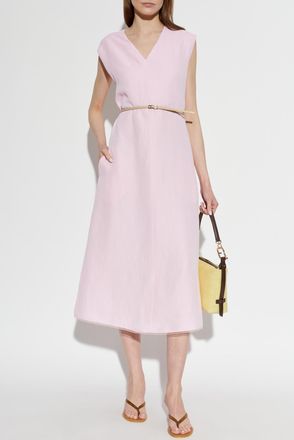 Fabiana Filippi Dress With A Decoratively Finished Hem, Womens, Pink