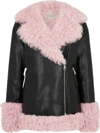 Charlotte .Simone Black Bowie Leather Jacket Size S