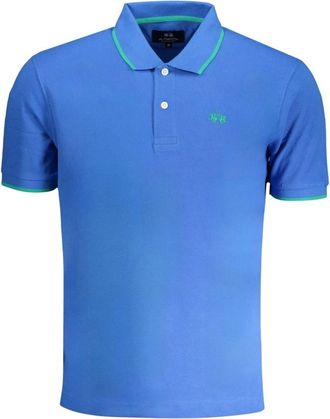 La Martina Blauw poloshirt met korte mouwen - Heren - Polos - Blauw - L - Tops