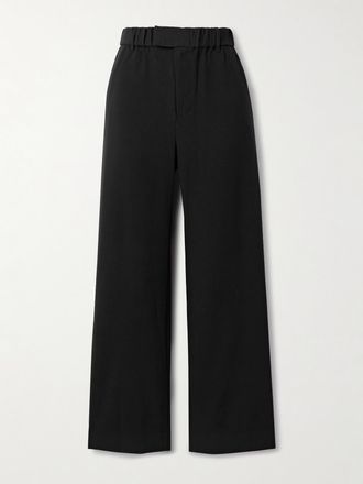 Staud Pantaloni A Gamba Dritta In Cr&ecirc;pe Jerome - Nero