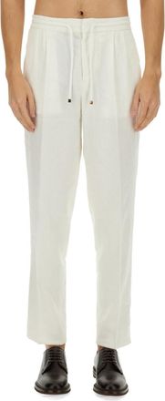 Brunello Cucinelli White Relaxed Drawstring Pants