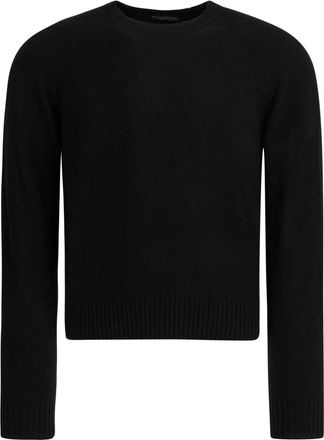 Tom Ford Felted Cashmere Crew Neck - Heren - Cashmere truien - Zwart - 2XL - Kasjmier - Truien & Vesten
