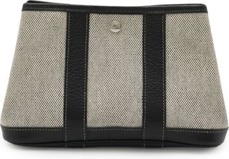 Hermès Black Gray Toile H Leather Tote Bag (Pre-Owned)