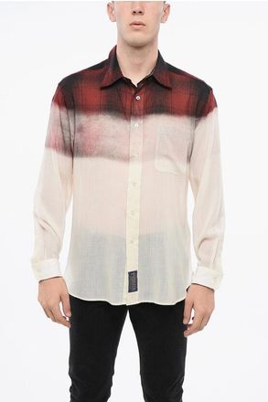 Maison Margiela MM1 MM10 Camicia Casual Effetto Sfumato in Lana taglia 40