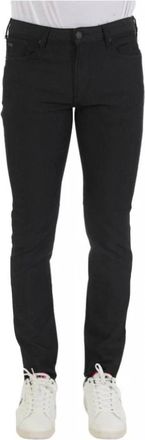 Emporio Armani Heren, Broeken, Zwart, Maat: W36 Leer