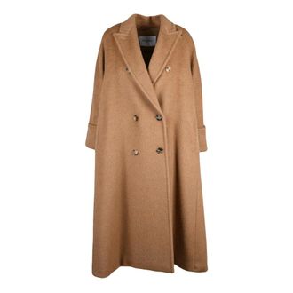 Max Mara Dames, Mantels, Bruin, Maat: 4XS Poliester