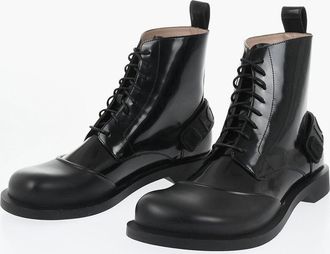 Loewe Stivaletti CAMPO in Pelle Spazzolata con Punta in Gomma Loewe