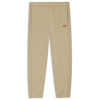 HUGO BOSS Cotton-terry sweatpants with logo badge